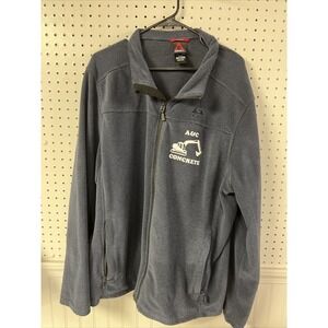 Gerry Mens XXL Golf Jacket Coat Waffle Ribbed Knit Fleece Lined Blue Zip Up